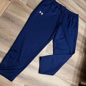 Under Armour Navy Track Joggers with White Logo